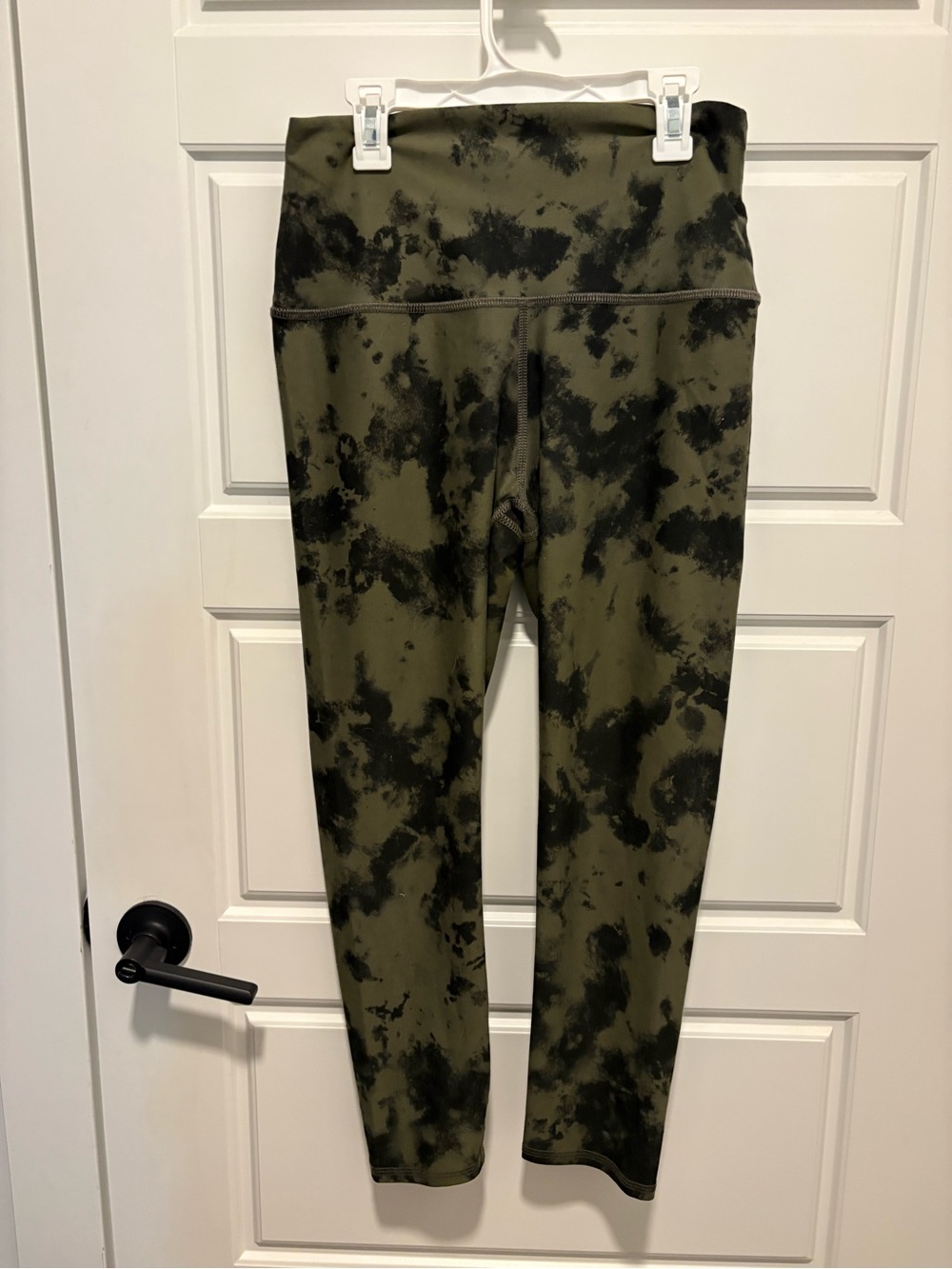 Evolution and Creation Olive Green and Black Tie-Dye Leggings